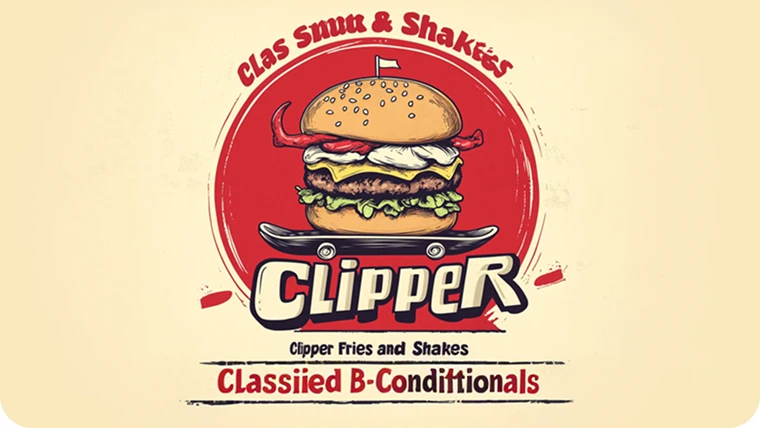 ai generated hamburger logo from AI Ease's online ai image creator