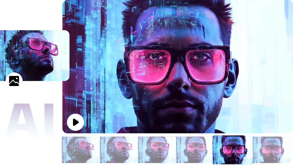 convert ai generated male image to video in AI Ease